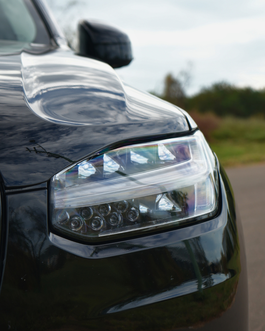 Volvo XC90 Thor's hammer headlight close-up