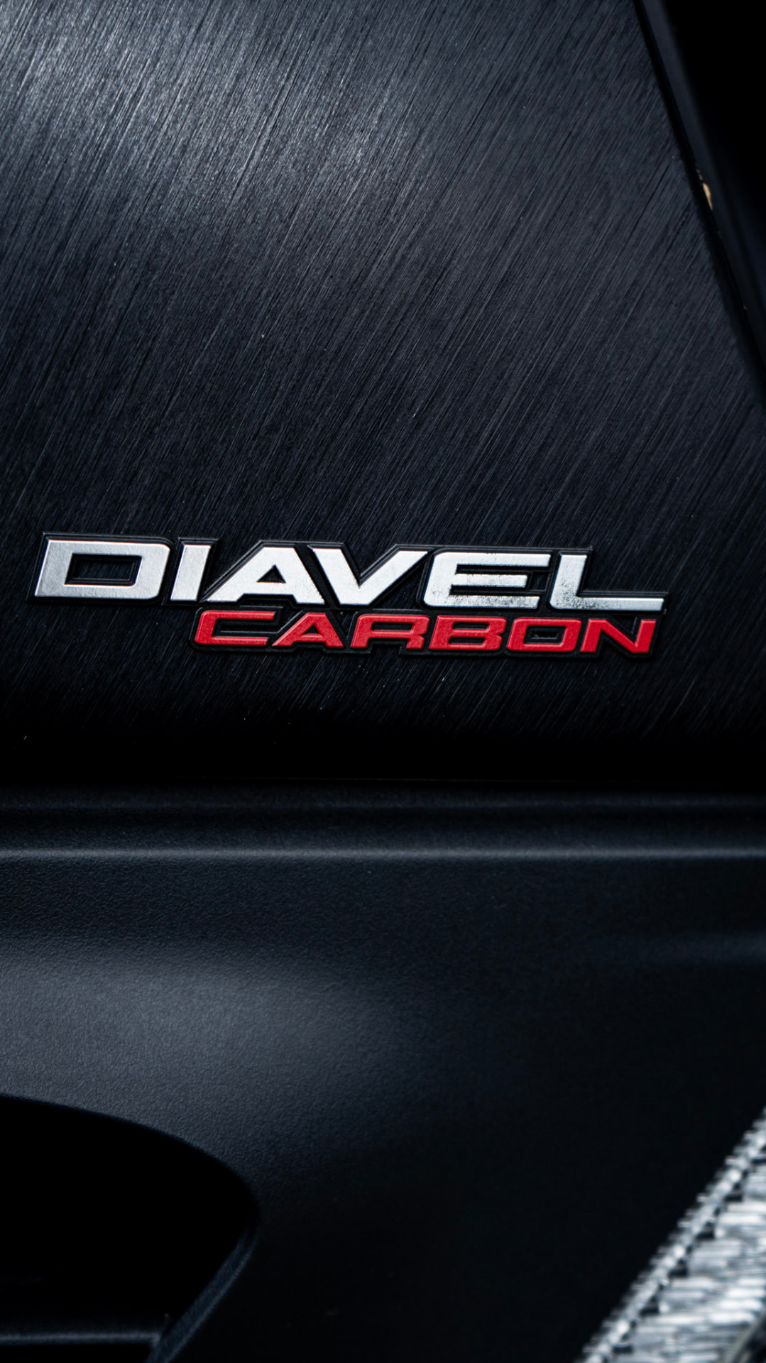 Ducati Diavel Carbon badge detail